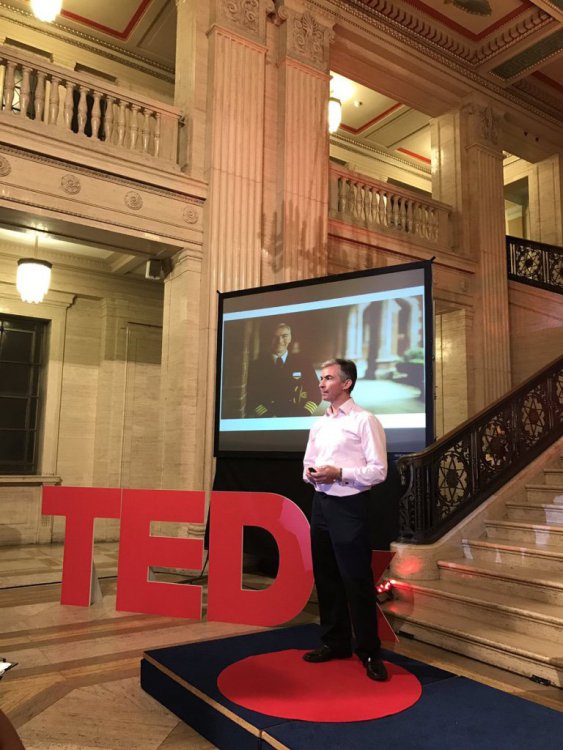 Niall Downey presenting at TEDx