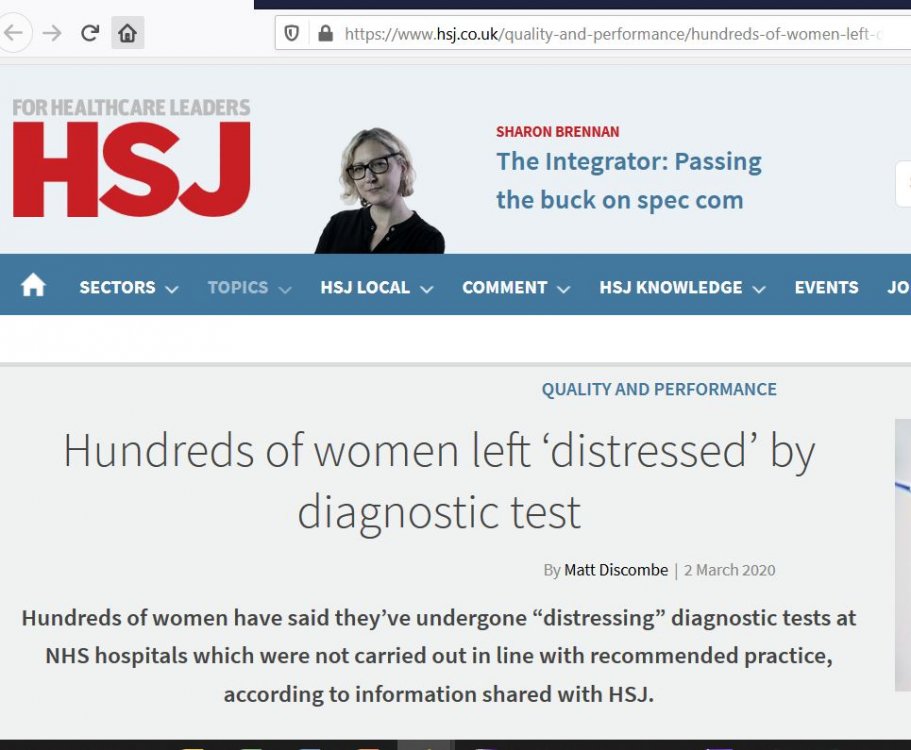 snip - HSJ hundreds of women left distressed.JPG