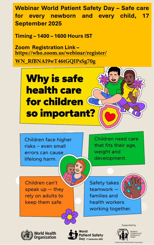 Striving for zero avoidable harm in health care - Safe care for every newborn and every child