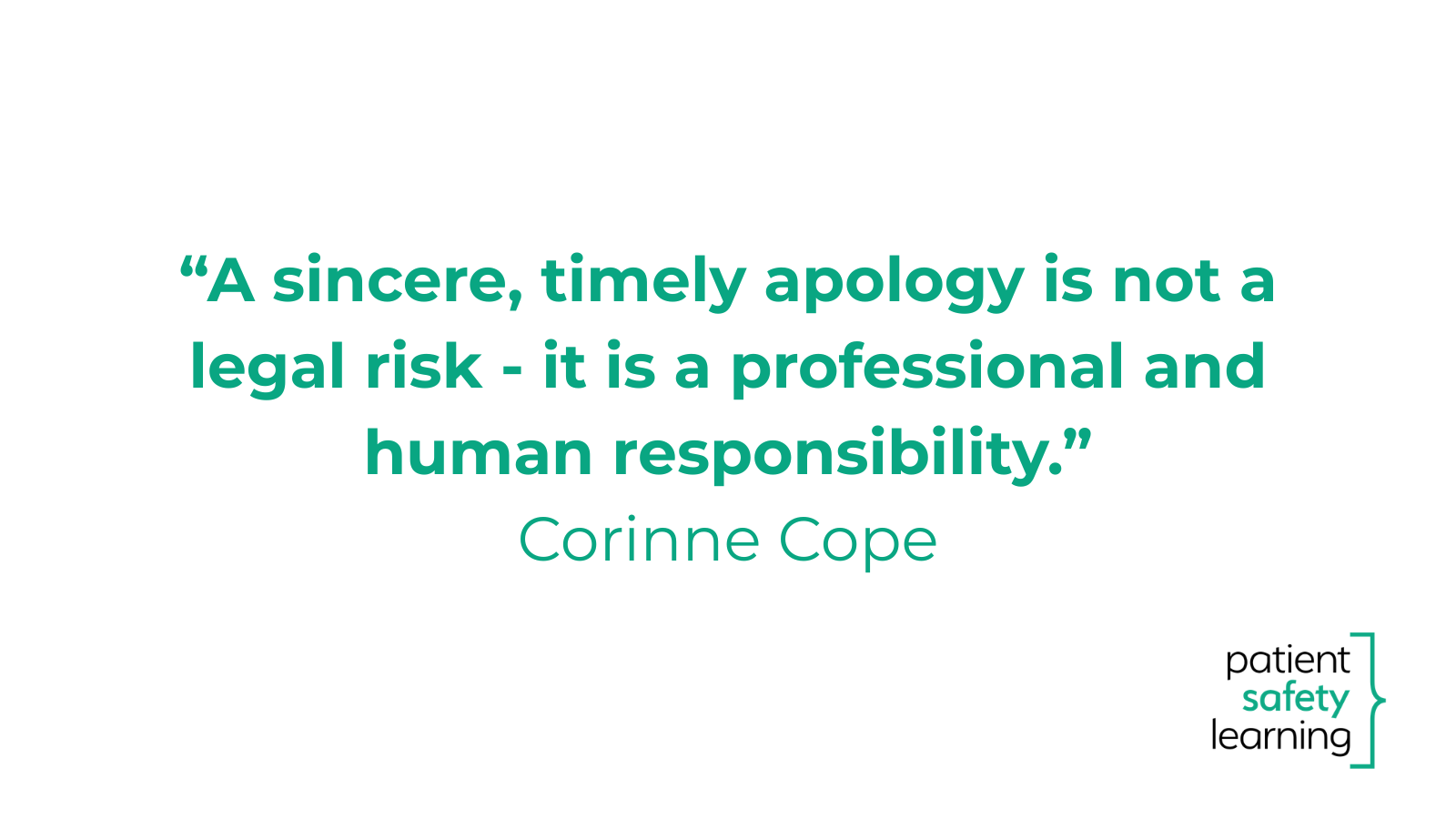 More information about "Accountability, and what it means to bereaved families and harmed patients (by Corinne Cope)"