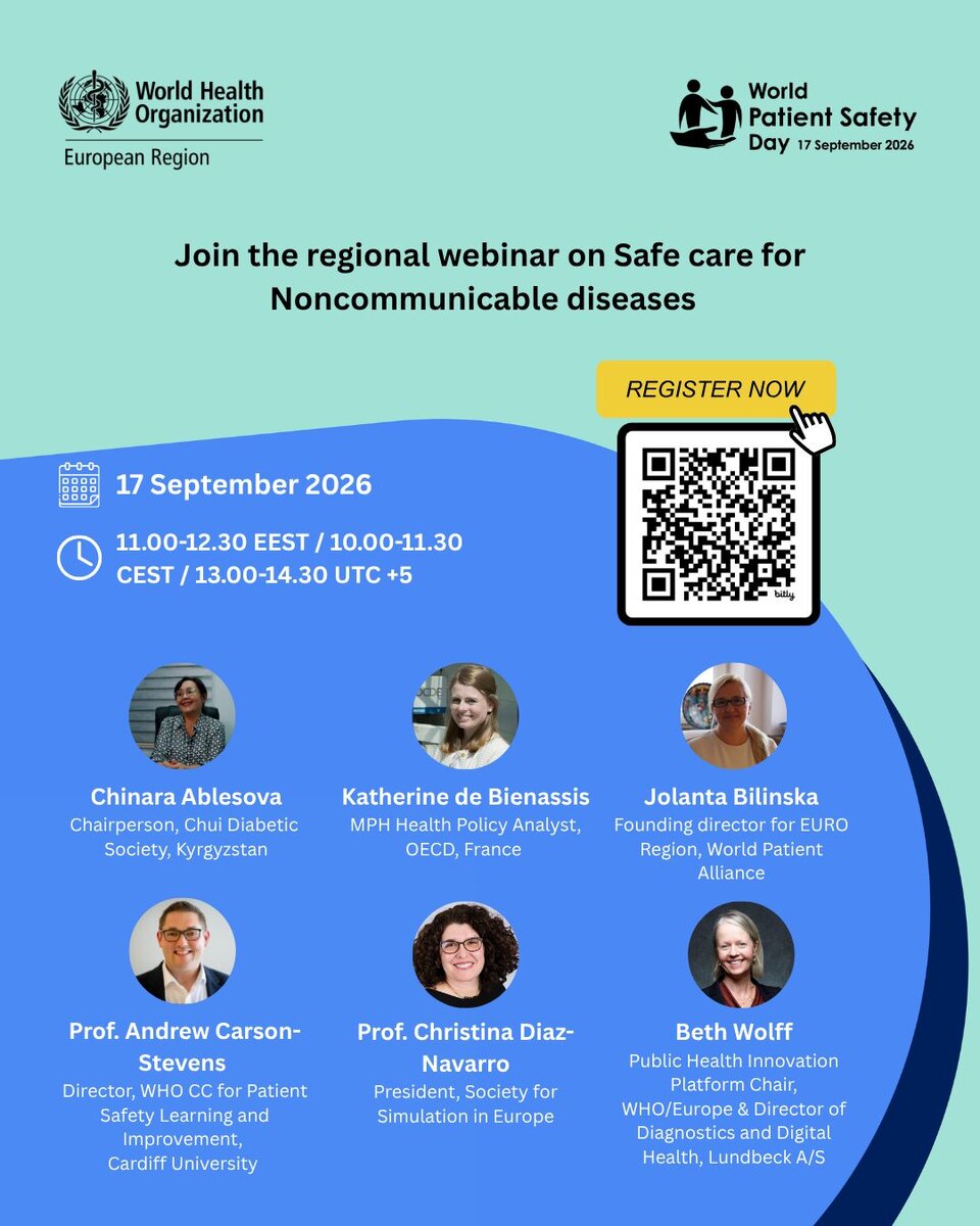 WHO European Region Webinar on Safe Care for Noncommunicable Diseases
